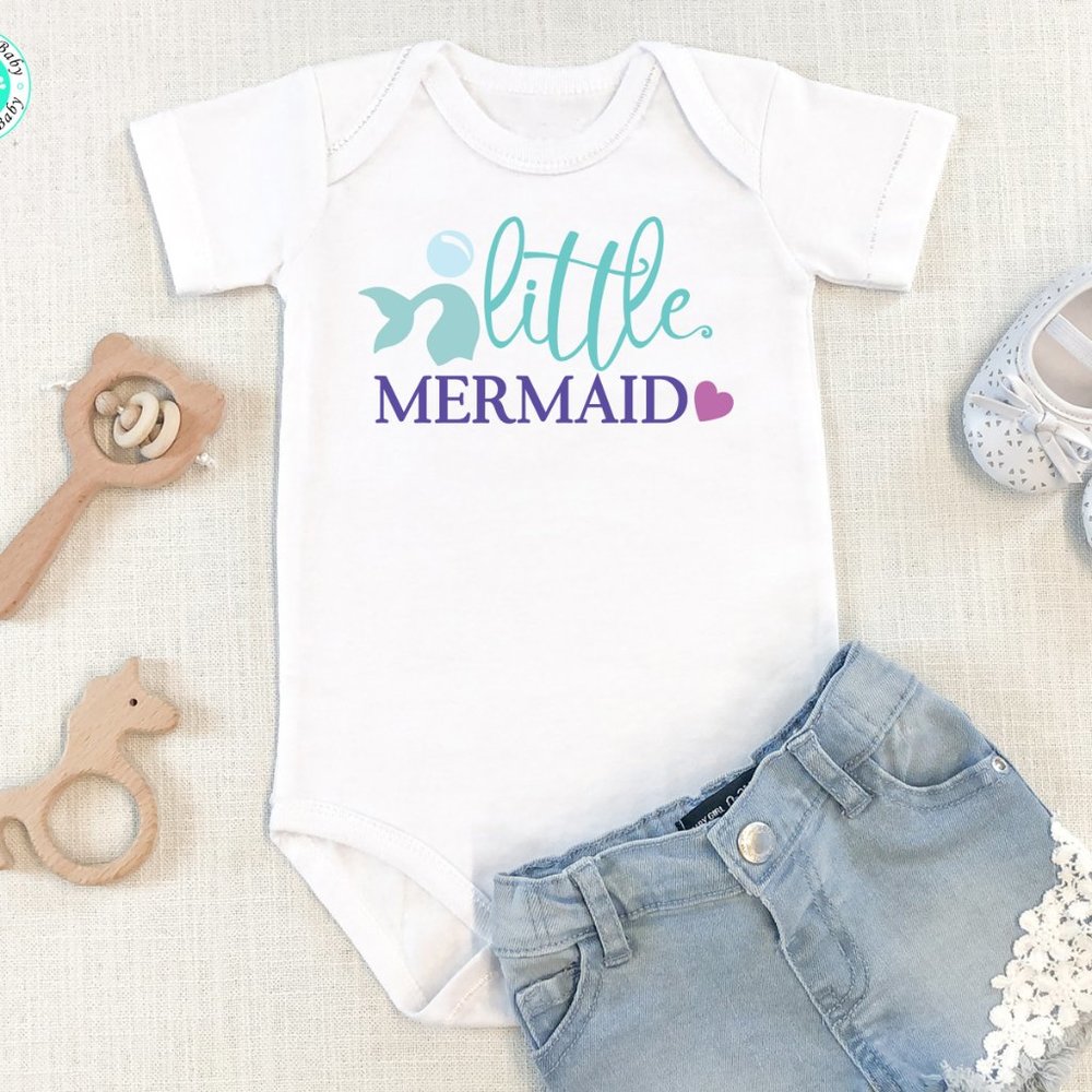 Little Mermaid Baby Onesie